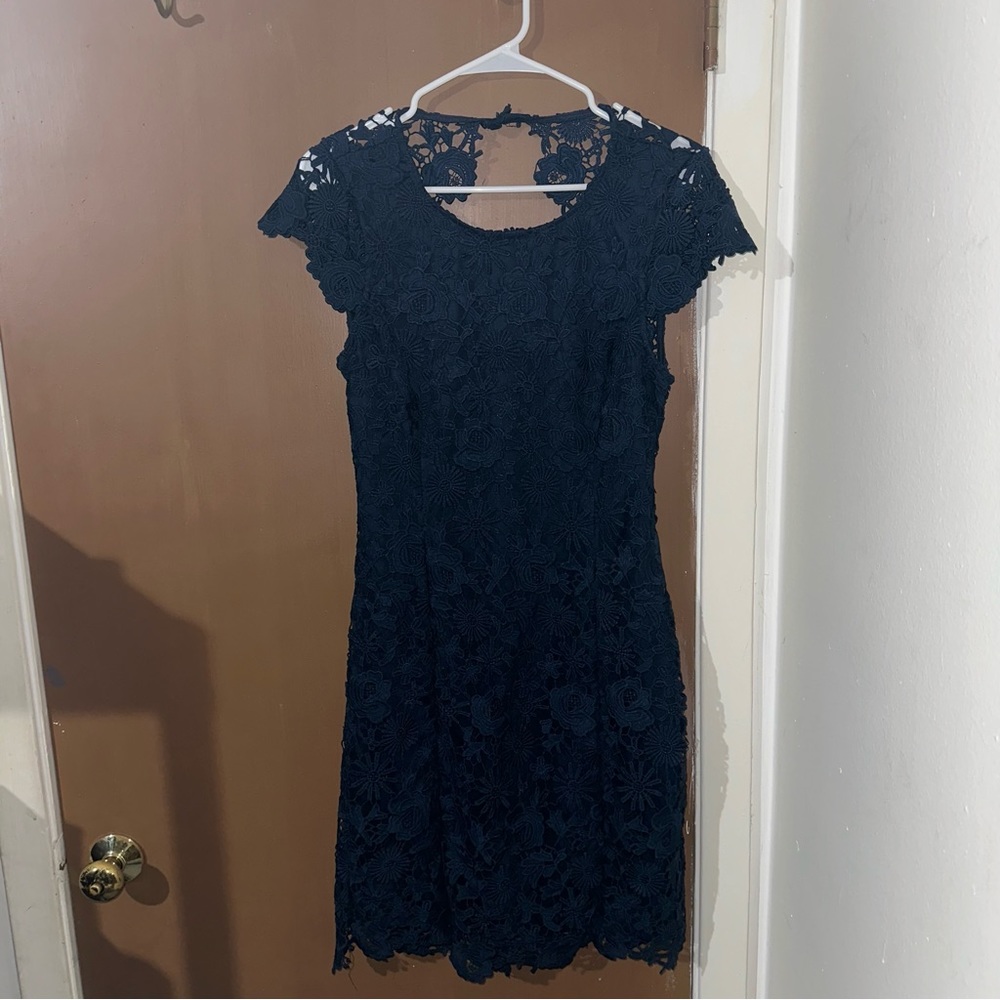 Lulus Lace Navy Bodycon Dress